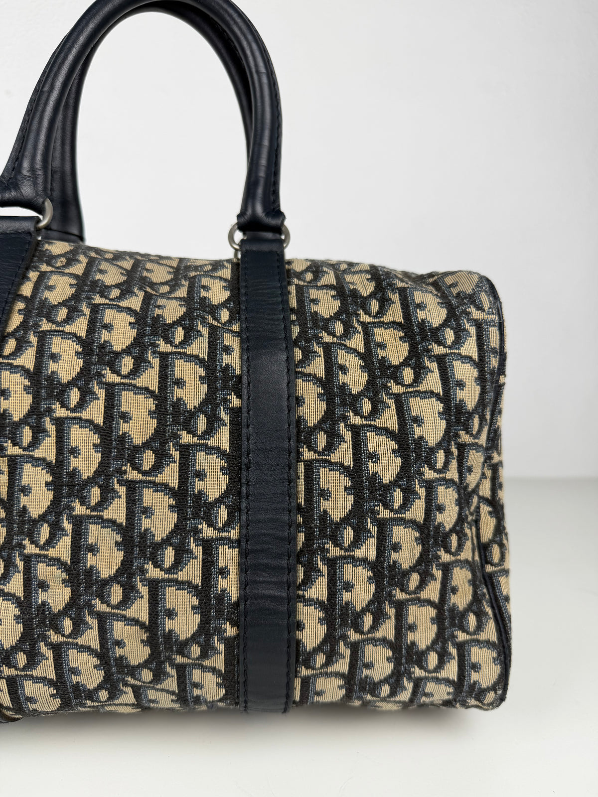 Vintage 80s Dior trotter oblique monogram mini Boston bag
