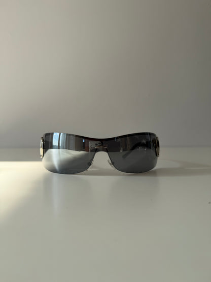 Vintage Gucci 2712/S shield wraparound horsebit sunglasses