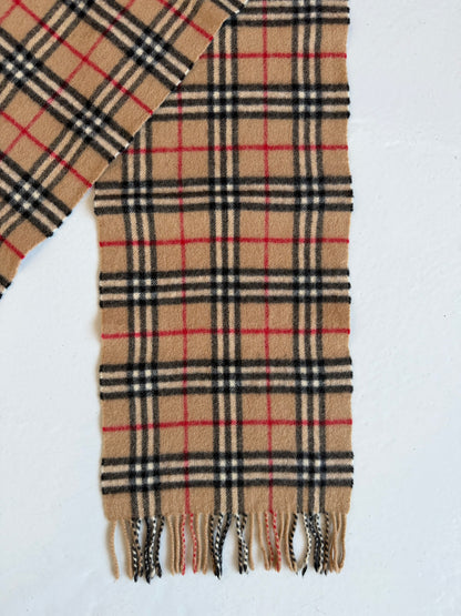 Vintage Burberry nova check wool scarf