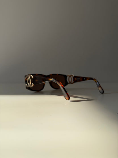 Vintage 90s Chanel 02461 big logo sunglasses