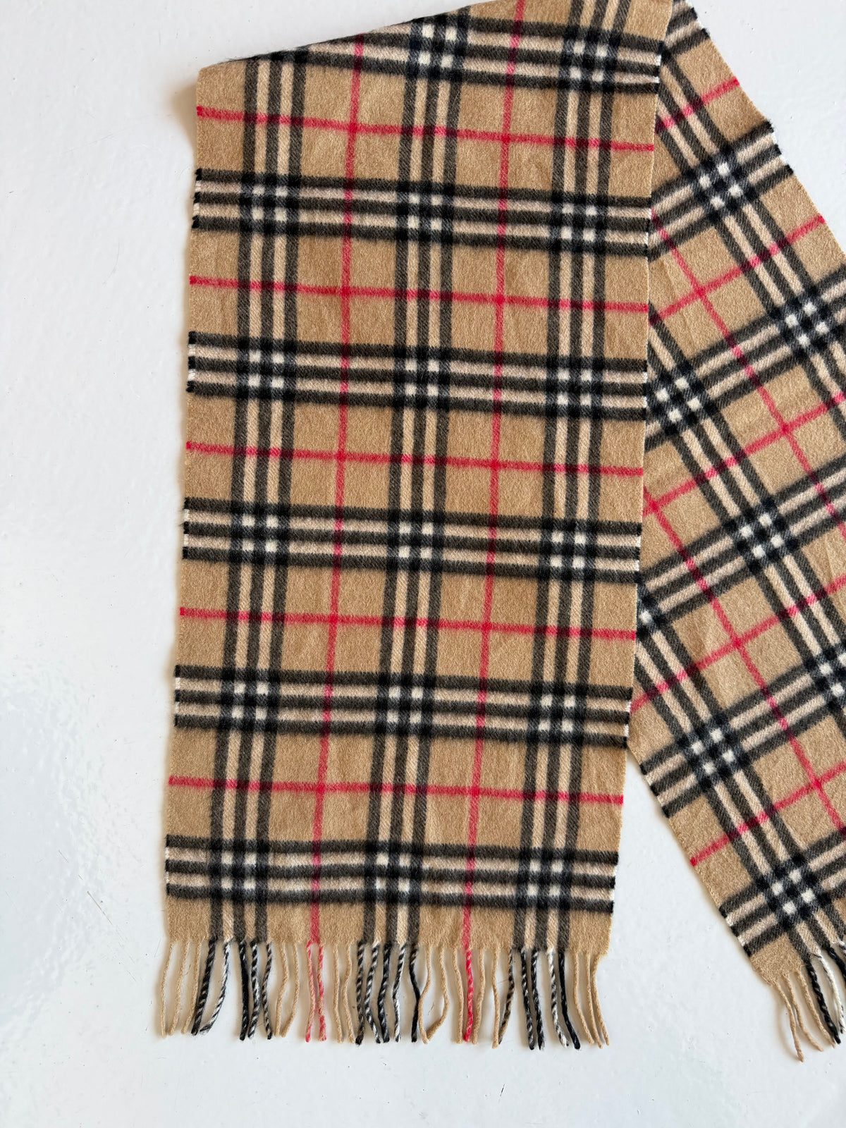 Vintage Burberry nova check cashmere scarf