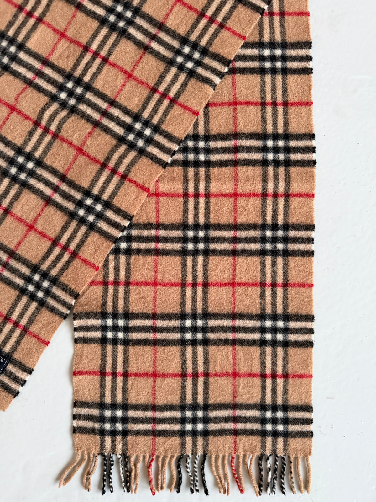 Vintage Burberry nova check wool scarf