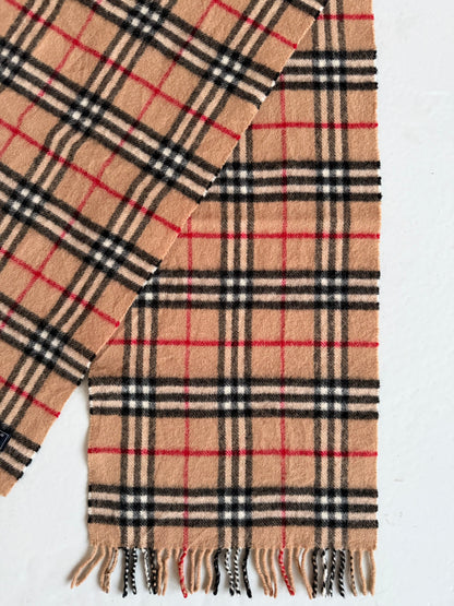 Vintage Burberry nova check wool scarf