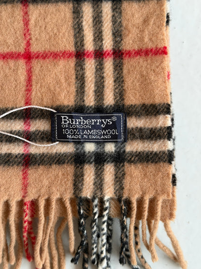 Vintage Burberry nova check wool scarf