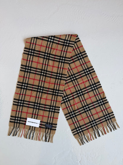 Vintage Burberry nova check cashmere scarf