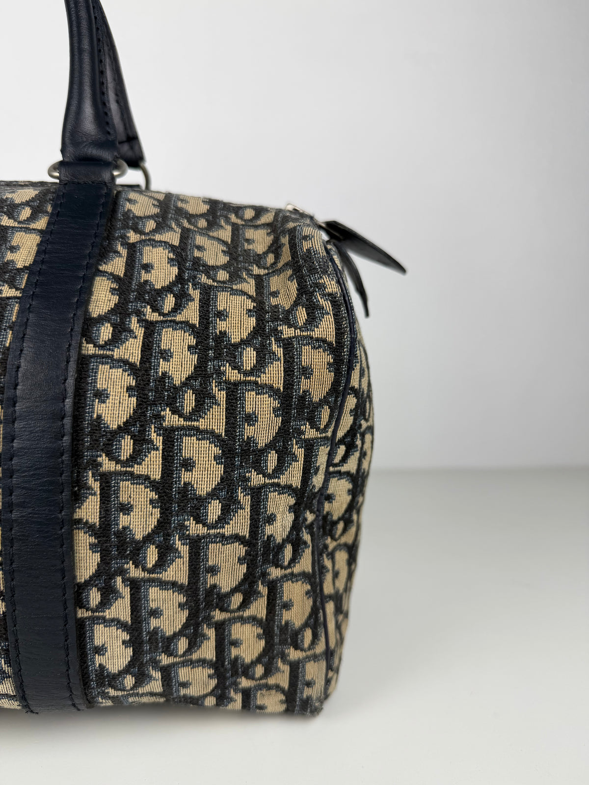 Vintage 80s Dior trotter oblique monogram mini Boston bag