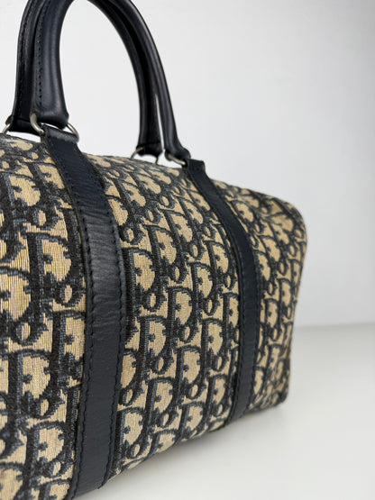 Vintage 80s Dior trotter oblique monogram mini Boston bag
