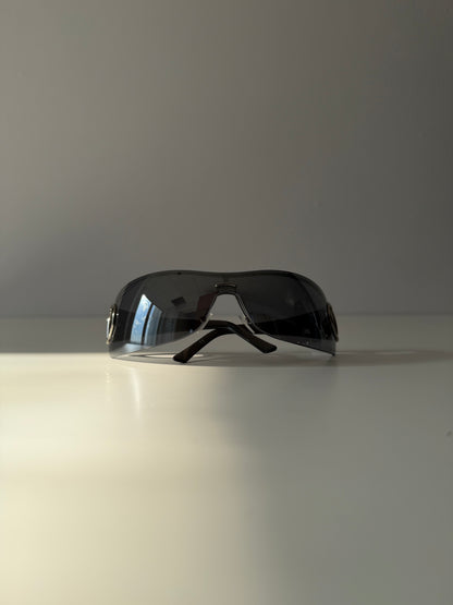 Vintage Gucci 2712/S shield wraparound horsebit sunglasses