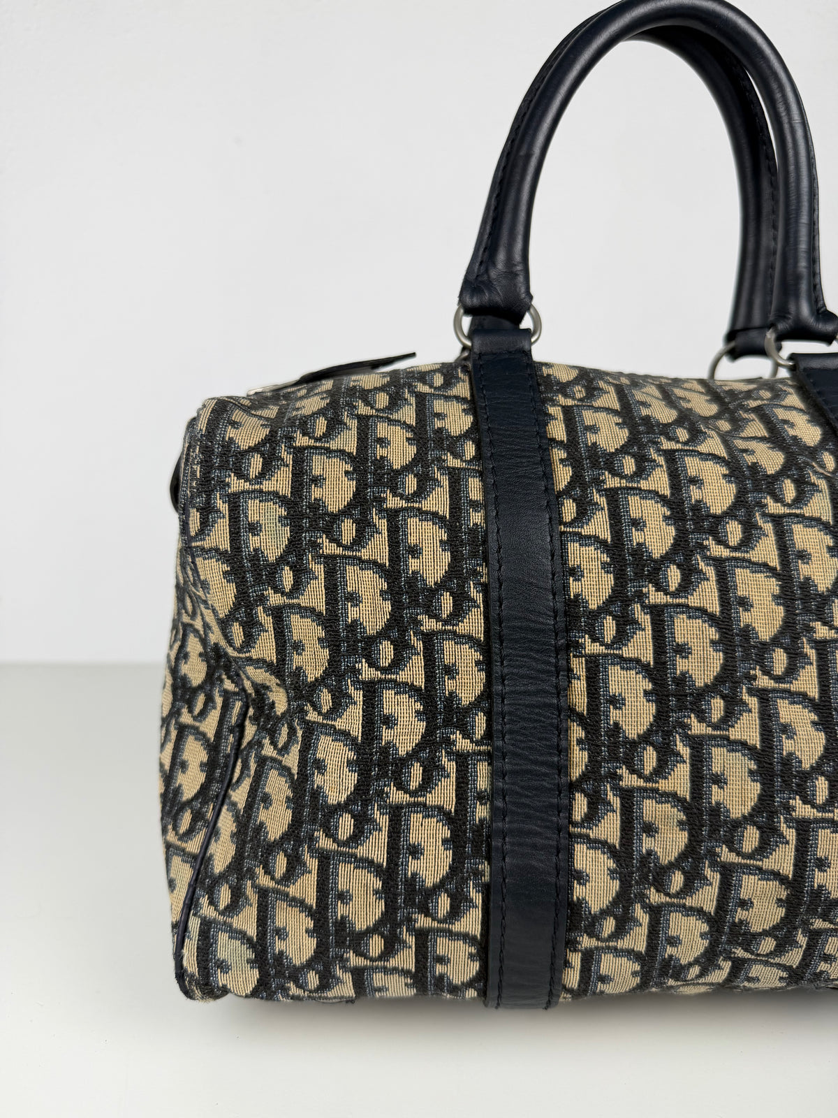 Vintage 80s Dior trotter oblique monogram mini Boston bag