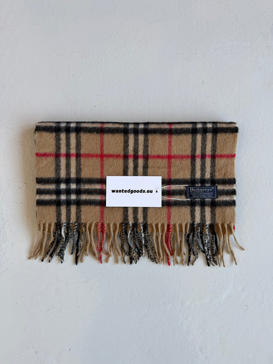 Vintage Burberry nova check cashmere scarf