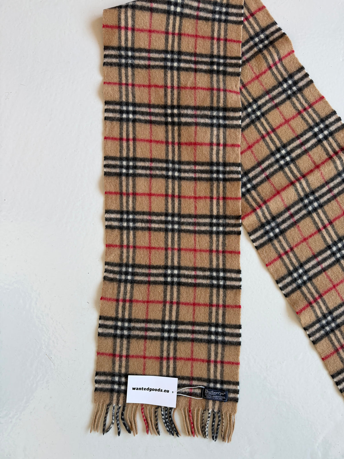 Vintage Burberry nova check wool scarf