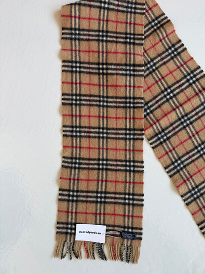 Vintage Burberry nova check wool scarf
