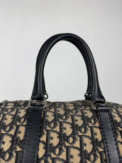 Vintage 80s Dior trotter oblique monogram mini Boston bag