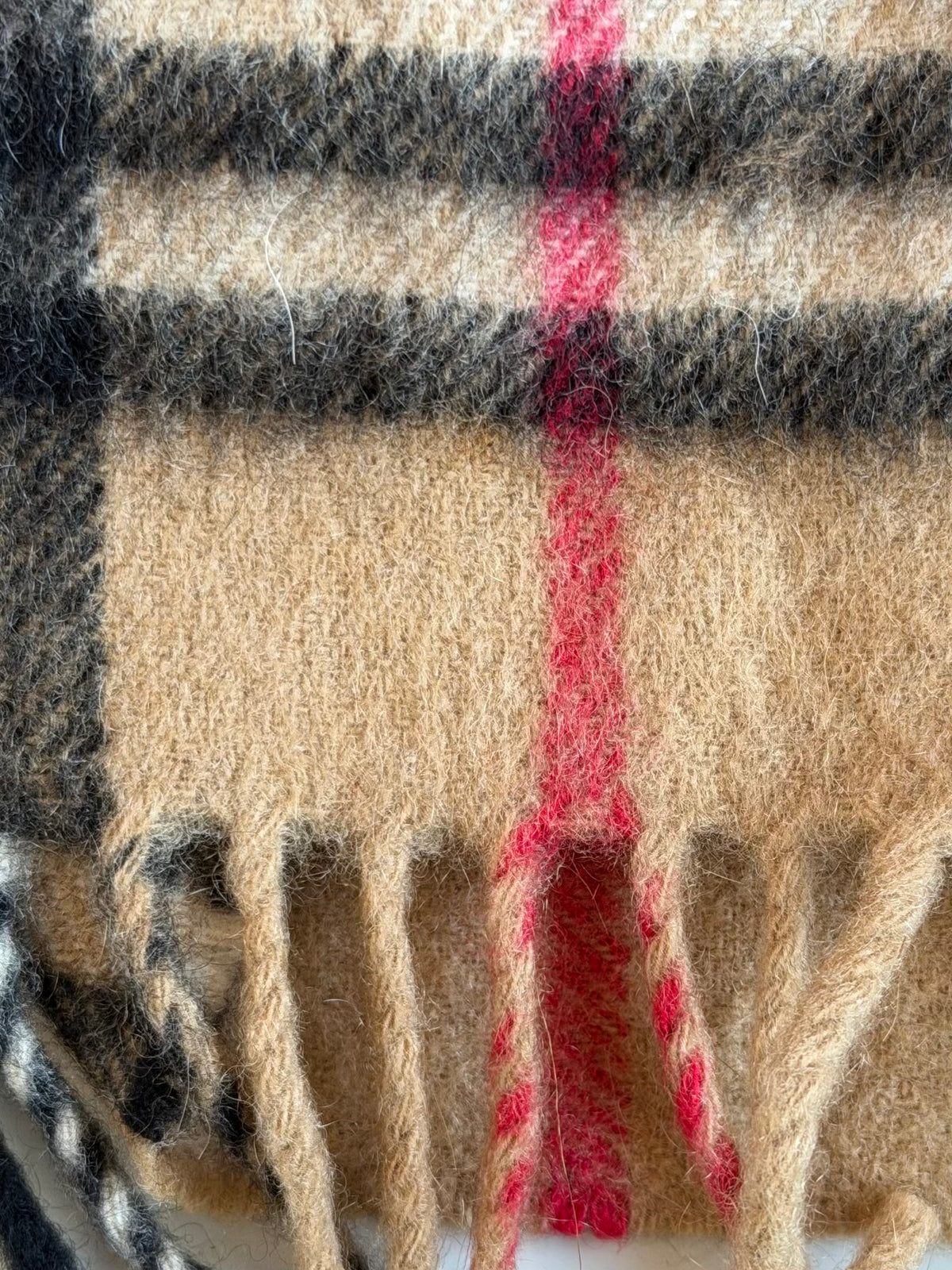 Vintage Burberry nova check cashmere scarf