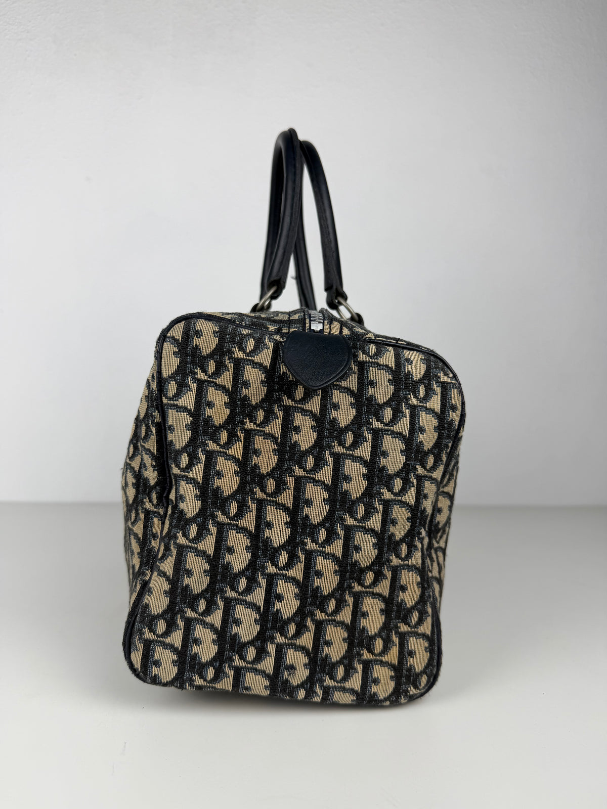 Vintage 80s Dior trotter oblique monogram mini Boston bag