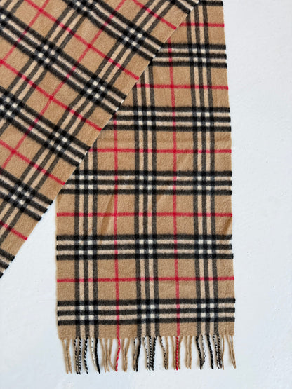 Vintage Burberry nova check cashmere scarf