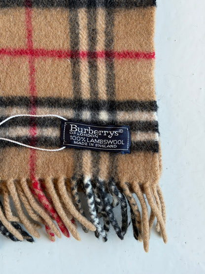 Vintage Burberry nova check wool scarf