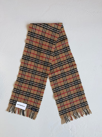 Vintage Burberry nova check wool scarf