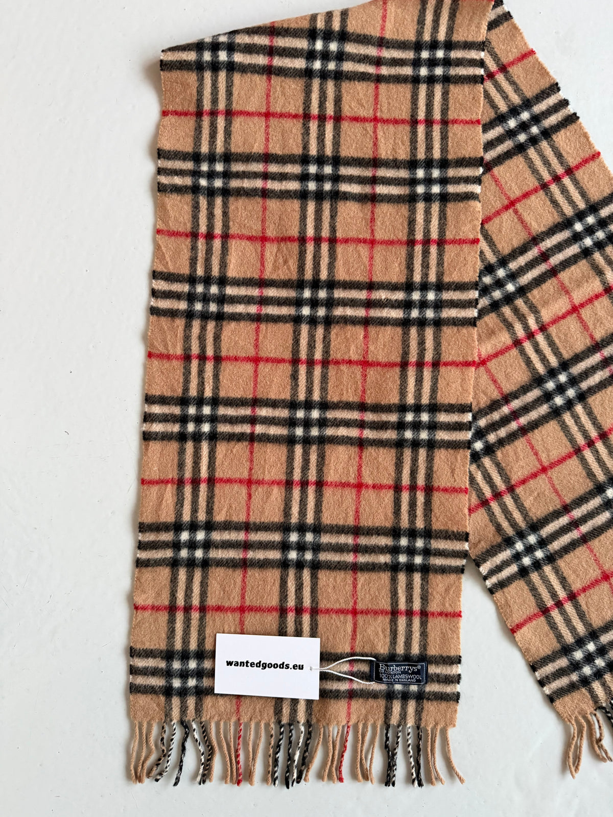 Vintage Burberry nova check wool scarf