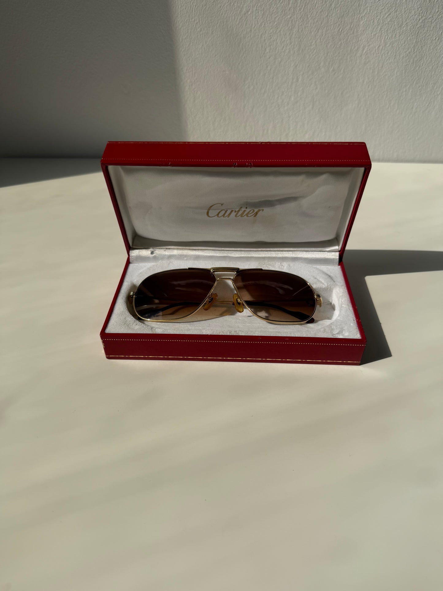 Vintage 70s Cartier Tank teardrop sunglasses