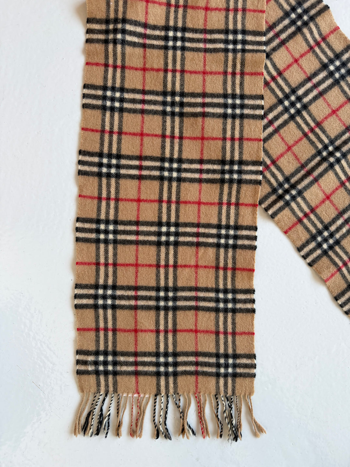 Vintage Burberry nova check wool scarf