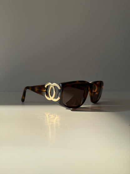 Vintage 90s Chanel 02461 big logo sunglasses
