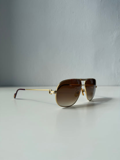 Vintage 70s Cartier Tank teardrop sunglasses