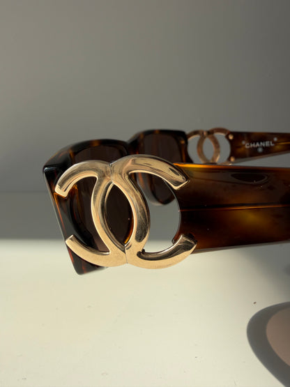 Vintage 90s Chanel 02461 big logo sunglasses