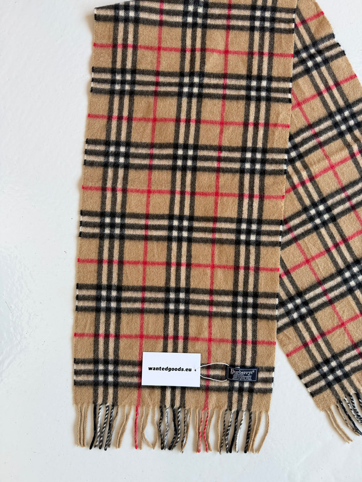 Vintage Burberry nova check cashmere scarf