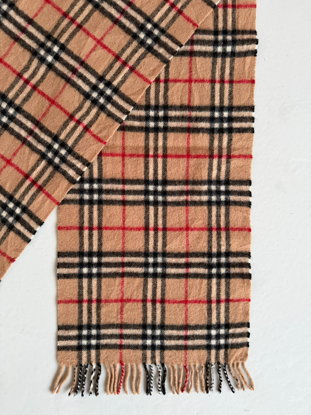 Vintage Burberry nova check wool scarf