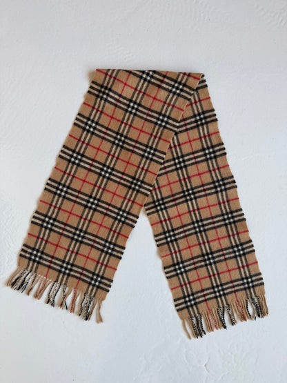 Vintage Burberry nova check wool scarf
