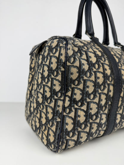 Vintage 80s Dior trotter oblique monogram mini Boston bag