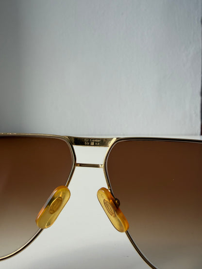 Vintage 70s Cartier Tank teardrop sunglasses
