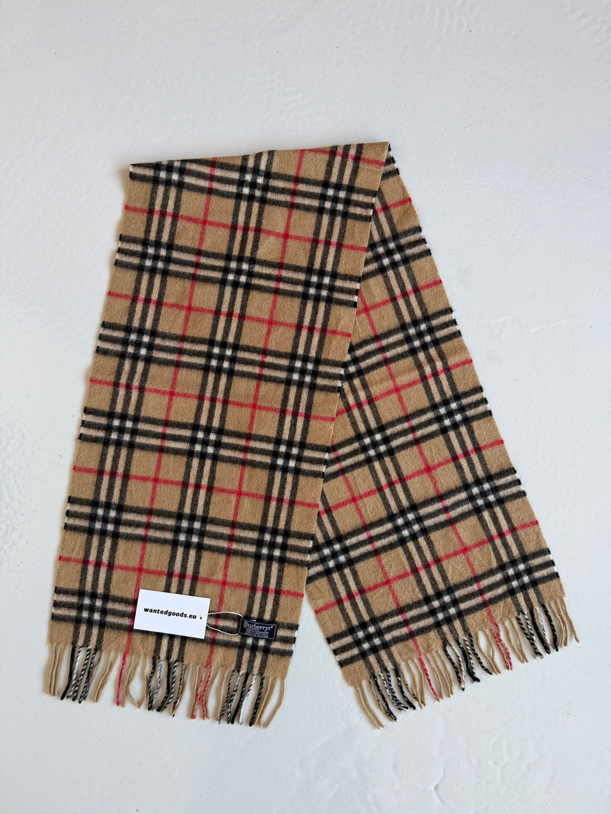 Vintage Burberry nova check cashmere scarf