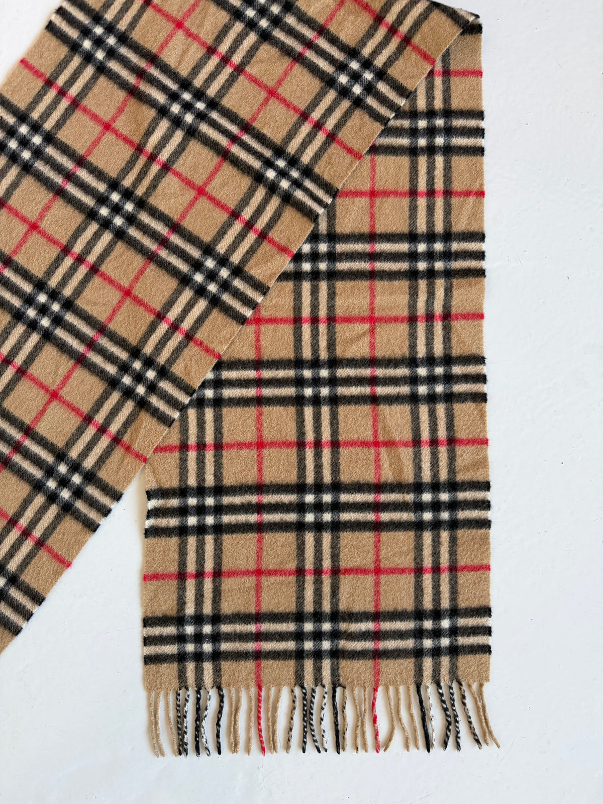 Vintage Burberry nova check cashmere scarf