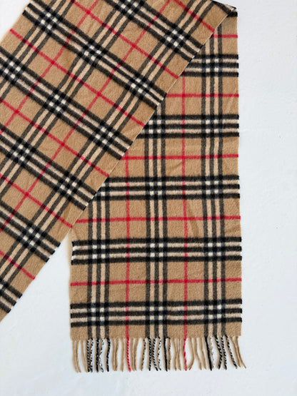 Vintage Burberry nova check cashmere scarf