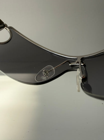 Vintage Gucci 2712/S shield wraparound horsebit sunglasses