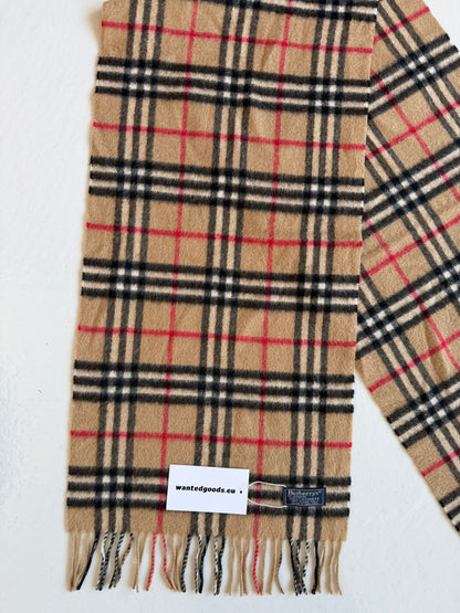 Vintage Burberry nova check cashmere scarf