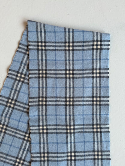 Burberry baby blue nova check cashmere scarf