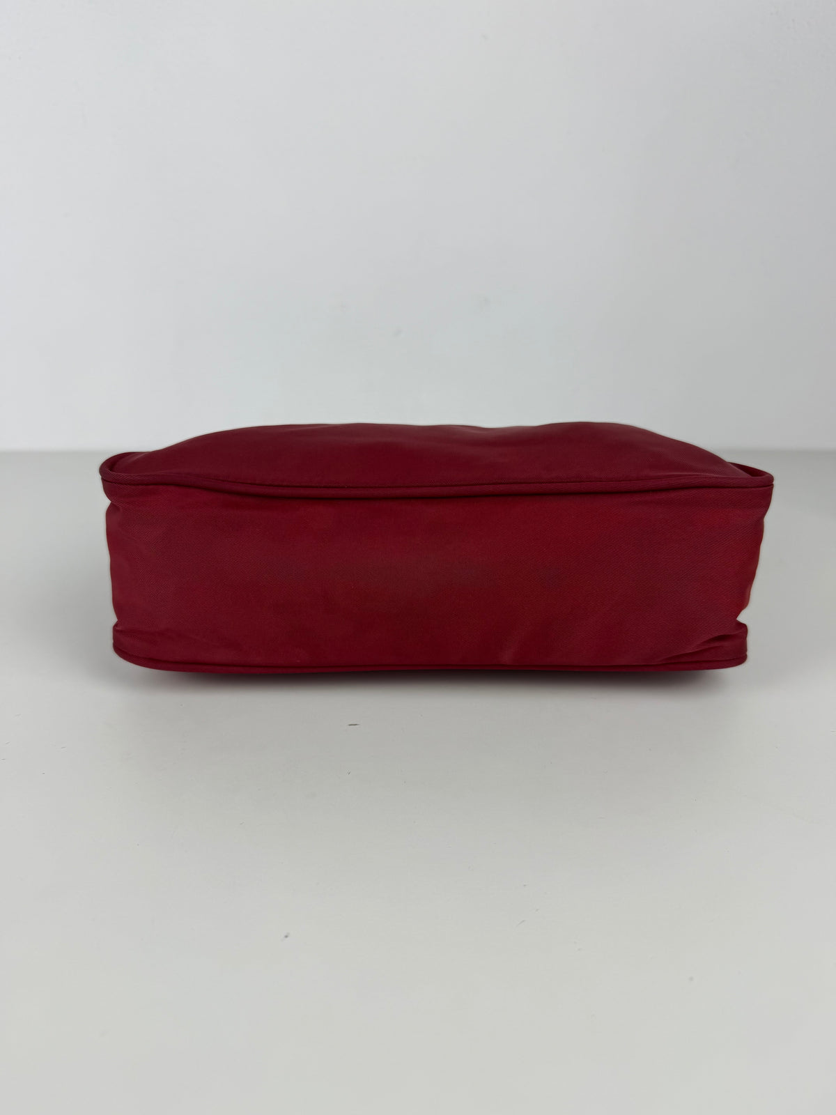 Vintage prada tessuto nylon triangle logo mini hobo bag