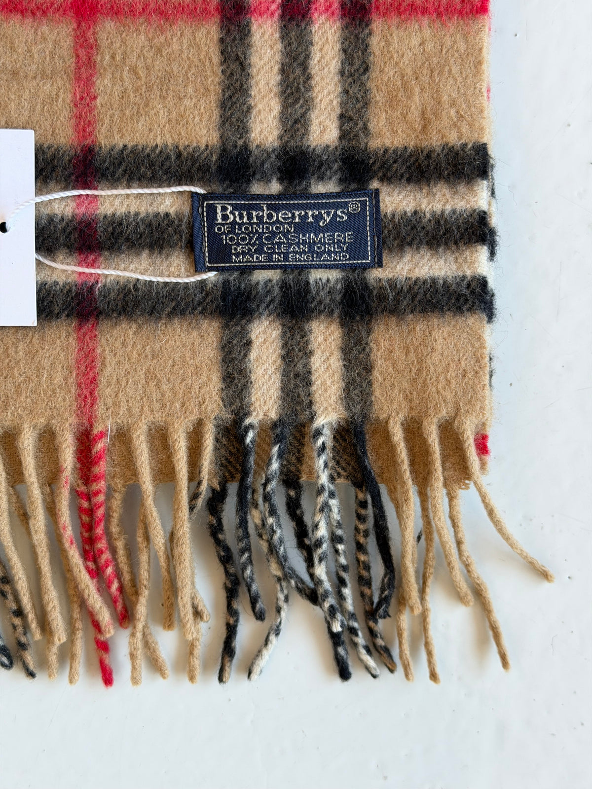 Vintage Burberry nova check cashmere scarf