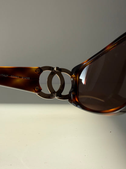 Vintage 90s Chanel 02461 big logo sunglasses