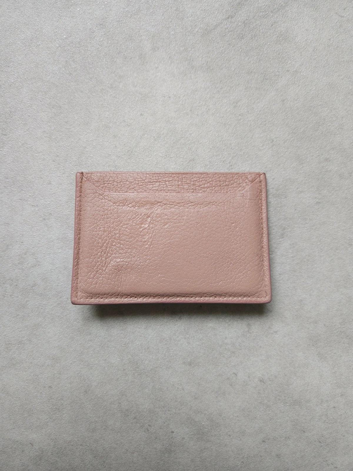 Miu miu leather bow cardholder in dusty pink