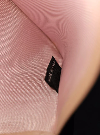 Miu miu leather bow cardholder in dusty pink