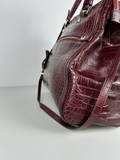 Vintage Y2k Cavalli class embossed leather handbag