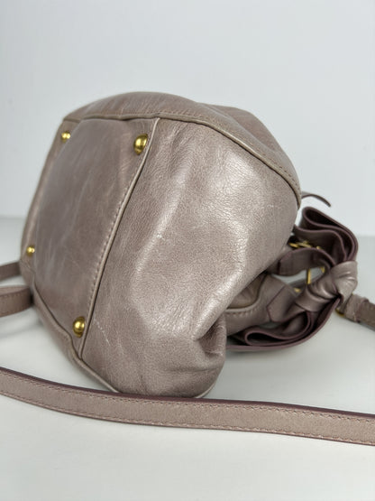 Miu miu mini bow bag in dusty pink