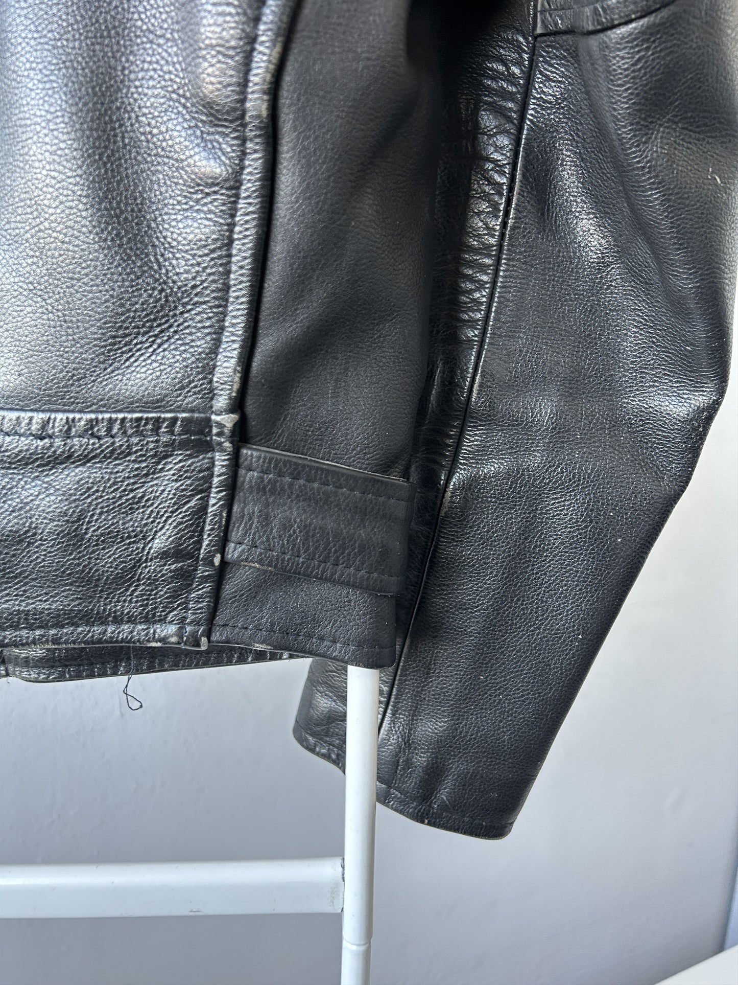 Vintage ramones biker leather jacket