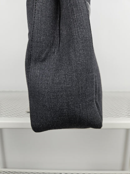 Archive AW1999 prada sport black tab wool and nylon tote bag