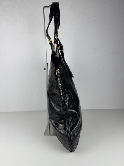 AW2007 Yves Saint Laurent Rive Gauche sac metropolis patent leather tote bag