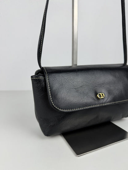 Vintage 80s Christian Dior leather shoulder/ crossbody bag
